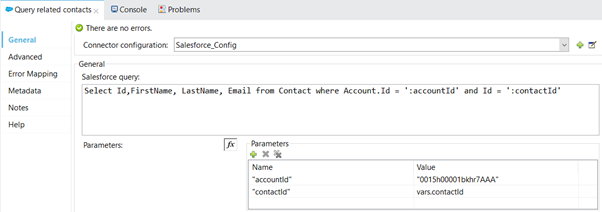Query the related Contact information