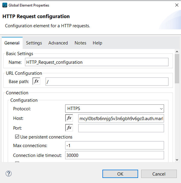 HTTP Request Config General